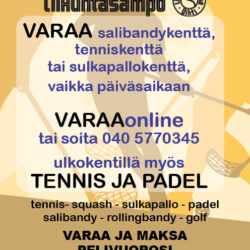 Liikkumaan halliin tai ulkokentille